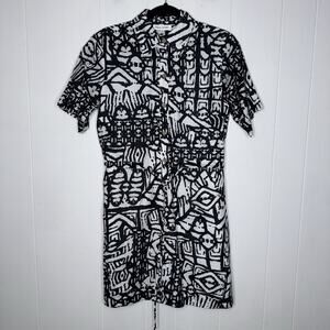 Willa Story Women’s Geometric Print Shirt Dress Size Small
